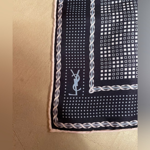 YSL Yves Saint Laurent Silk Scarf - Picture 1 of 3